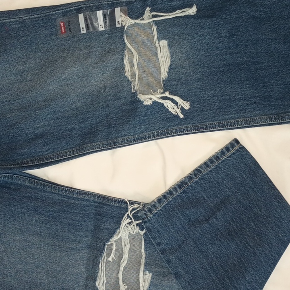 Levi's Jeans 29 - Blue Low Pro Distressed Straight Vintage 90's Mid Rise Relaxed - Picture 5 of 7